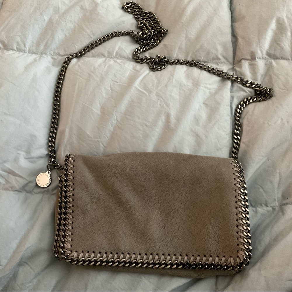 STELLA MCCARTNEY gray Falabella crossbody bag
